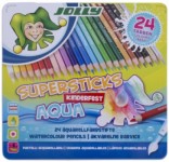 Creioane colorate acuarela JOLLY- cutie metalica 24 culori