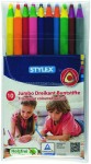 Creioane colorate JUMBO Stylex 5mm- 12 culori