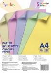 Set 100 coli hartie colorata A4 80 gr-5 culori pastel