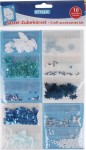 Set decorativ-10 tipuri de materiale-alb/bleu