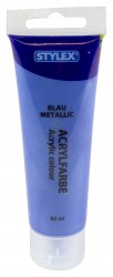 Culoare acrilica 83 ml Stylex albastru metalizat