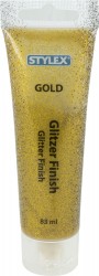 Lac finisaj Glitter Finish cu slipici auriu Stylex , 83 ml