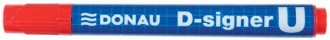 Permanent marker Donau  varf rotund 4 mm-rosu