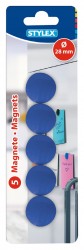 Set 5 magneti Stylex 28 mm, albastru