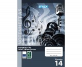Caiet de muzica Stylex A5 16 file, 15x21 cm
