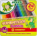 Creioane colorate JOLLY classic- cutie metalica 24 culori