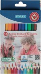 Creioane colorate groase JUMBO Stylex- cutie 12 culori