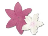 Flori din hartie roz-albe