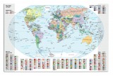 Pad birou 44x68 cm harta lumii-in limba germana