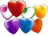 Set 10 baloane inima diverse culori