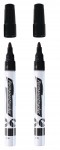 Set 2 markere permanente Stylex negre, corp din aluminiu, 1-4 mm