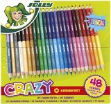 Set 24 creioane colorate Jolly Crazy, 48 culori