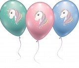 Set 6 baloane unicorn-85 cm-aer/heliu