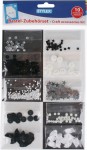 Set decorativ-10 tipuri de materiale-alb/negru