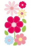 Stickere 3D Heyda flori rosu/roz