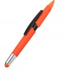 Stylus tableta Touch Pen cu pix si textmarker 3-in-1 Wedo - portocaliu